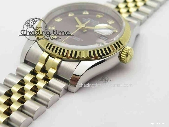 0410 DateJust 116234 SS YG BP Best Edition Gray Dial Diam Markers On SS YG Bracelet SA ZipUp 3745